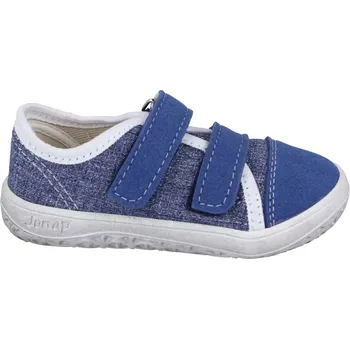 Dívčí tenisky Jonap barefoot plátěnky Airy riflová - suché zipy 23