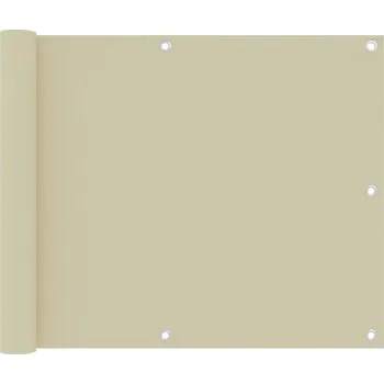 Slunečník Nabytek XL Balkónová zástěna krémová 75 x 500 cm oxfordská látka 134950