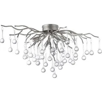 PAULNEUHAUS ICICLE LED Závěsná lampa lustr , stříbrná, skleněné přívěsky, pěkná hra světla - PAUL NEUHAUS PN 8090-55