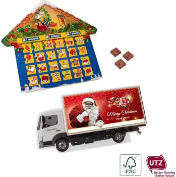 Čokoláda Adventní kalendář Dům, Auto, Vlak 100ks