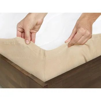 Prostěradlo Dreamy Linens Prostěradlo froté, béžové Dreamy Linens