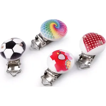 Hračka pro nejmenší Klip na dudlík dřevěný