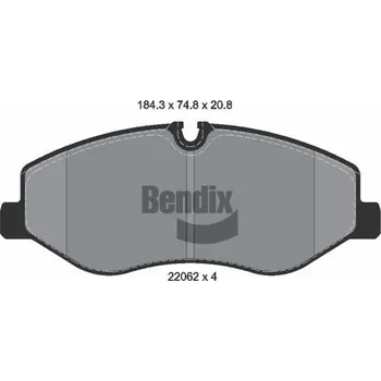 Brzdová destička Sada brzdových destiček, kotoučová brzda BENDIX Braking BPD1306