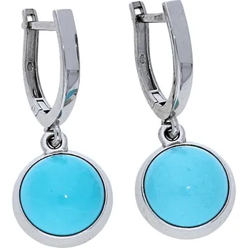 Náušnice Goldstore Stříbrné náušnice přírodní tyrkysy Varianta: stříbrné náušnice