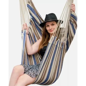 Houpací síť Závěsné houpací křeslo Biliger Amanka retro pruhované