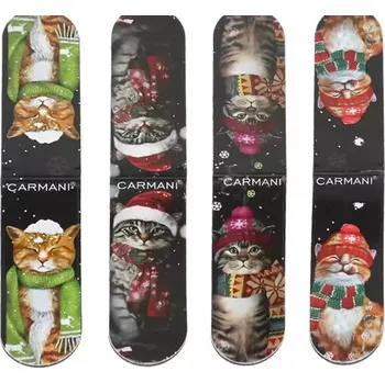 Zápisník Sada 4 magnetických záložek se zimními kočkami