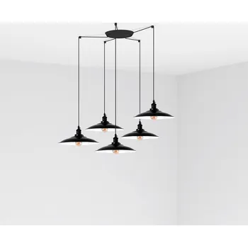 FARO LANG závěsné svítidlo, černá, 5L - FARO FARO 62804-5L