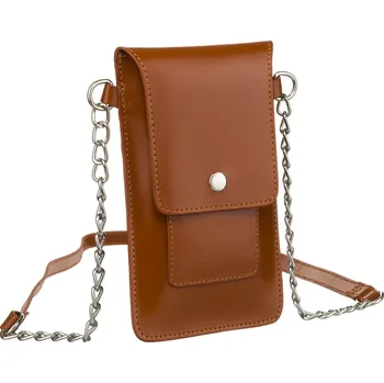 Ledvinka Mini pouzdro z přírodní kůže Barva: Hnědá