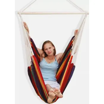 Houpací síť Závěsné houpací křeslo Biliger Amanka duhové