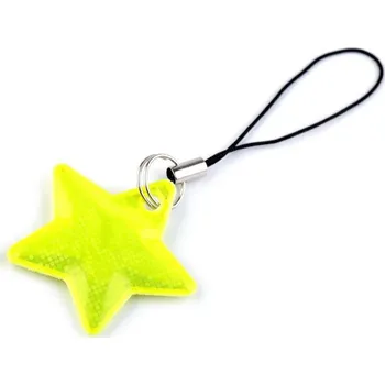 Zvonek na kolo Stoklasa Reflexní přívěsek / taháček hvězda