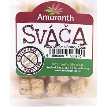 Amaranth life s.r.o. Sváča mini polštářky s čokoládou 25g Amaranth bez lepku 189