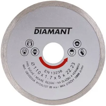Řezný kotouč Kotouč diamantový DIAMANT 110x1.7x22.2mm plný