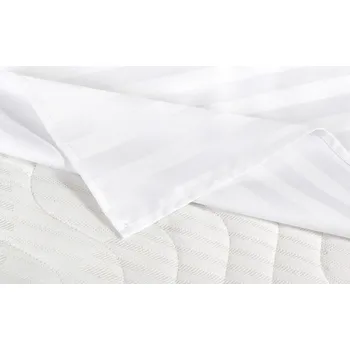 Prostěradlo Dreamy Linens Prostěradlo damaškové, bílé proužky 2 cm Dreamy Linens