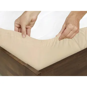 Prostěradlo Dreamy Linens Prostěradlo jersey, béžové Dreamy Linens
