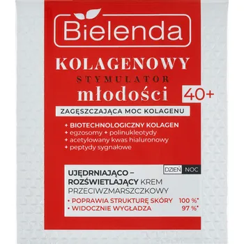 Pleťový krém Bielenda Collagen Youth Stimulator zpevňující a rozjasňující pleťový krém 40+ na den a noc, 50 ml