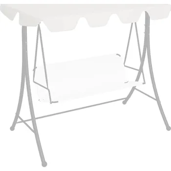 zahrada-XL Náhradní stříška na zahradní houpačku bílá 188/168 x 145/110 cm 312096
