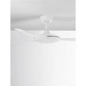 Dekorativní svítidlo NOVALUCE Stropní ventilátor BLAIRE tělo z hliníku matná bílá a sklo 3ABS bílé listy - NOVA LUCE NV 9952360