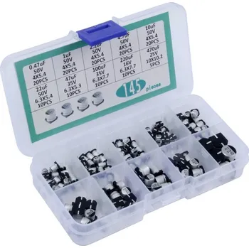 Vývojová deska Sada elektrolytických SMD kondenzátorů 0,47uF - 470uF - 10 druhů, 145 kusů