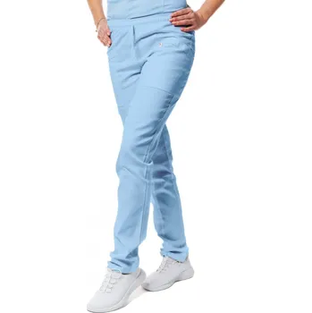 Zdravotnický oděv Perlička® Zdravotnické kalhoty SISI SATTÉ Slim Bleděmodrá Barva: Bleděmodrá, Velikost: 52