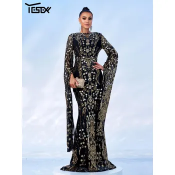 Dámské šaty Svatební šaty maxi LC10273 Barva: Zlatá, Velikost: S