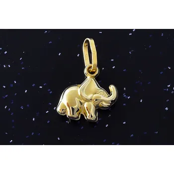 Přívěsek Slon zlatý přívěsek P085, Au 585/1000 14kt,váha 0,35g (14kt,váha 0,35g)