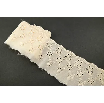 Bavlněná Madeira - smetanová - šířka 7 cm