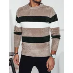 Pánský svetr s pruhy WX2240 Barva: Hnědá, Velikost: 2XL