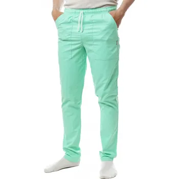 Zdravotnický oděv Perlička® Zdravotnické kalhoty GEJZA SATTÉ Regular Mátová Barva: Mátová, Velikost: 60