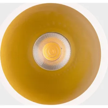 Koupelnové svítidlo KOHLLIGHTING NOON zapuštěné svítidlo s rámečkem bílá-zlatá 10 W 3000K PUSH - KOHL-Lighting KHL K50800.03.RF.WH-GL.38.ST.8.30.PU