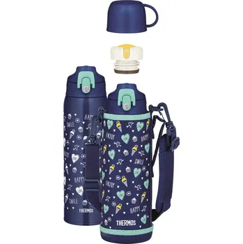 Termoska Thermos Dětská termoska s dvěma uzávěry modrá, 1 l