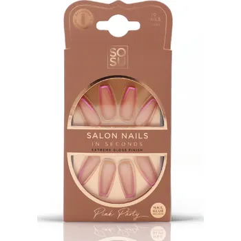 SOSU Cosmetics Umělé nehty Pink Party SOSU Cosmetics