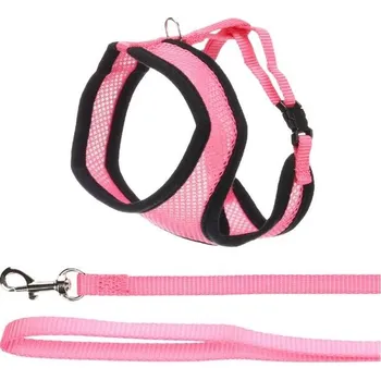 Postroj pro psa Postroj s vodítkem na kočku FLAMINGO Harms růžový 32x36-48cm