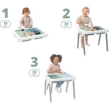 Hračka na písek SKIPHOP Stolek senzorický Discoverosity 3 v 1 18 m+ 24 ks Skip Hop