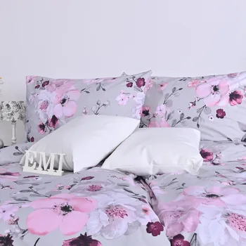 Povlečení bavlněné Nelly šedé EMI: Standardní set jednolůžko obsahuje 1x 200x140 + 1x 90x70