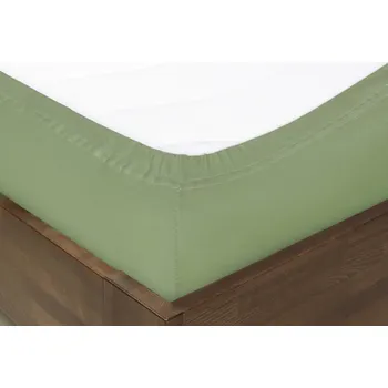 Prostěradlo Dreamy Linens Prostěradlo jersey, olivově zelené Dreamy Linens