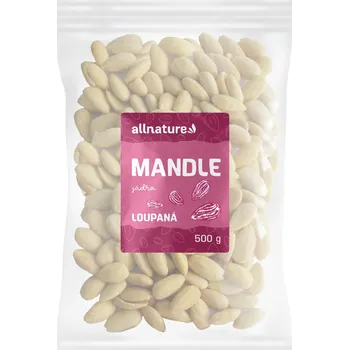 Allnature Mandle jádra loupané, 500 g