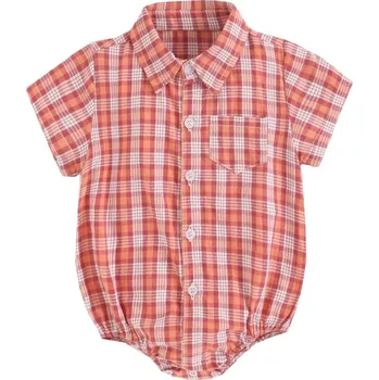 Kojenecký overall Chlapecké body s krátkými rukávy Velikost: 0-6M, Barva (Varianta): BRS1080-RD