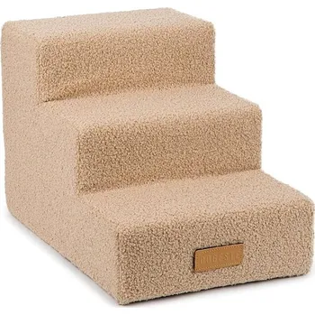 Schůdek Dogeste Schody pro psy a kočky 3 stupně, rampa 45×30×30 cm, tmavě béžové