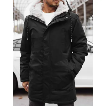 Pánský zimní kabát Pánská zimní bunda TX4589 Barva: Černá, Velikost: 2XL