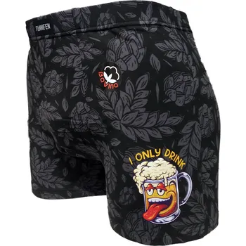 Boxerky Medoost Pánské bavlněné boxerky Drink G5129 Barva: šedá, Velikost: 3XL