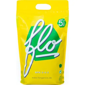 Hnojivo Florganics FLO 5L, kompletní bio hnojivo (Florganics FLO je přírodní hnojivo s živými mikroorganismy, které mění substrát na probiotické médium a poskytuje rostlinám optimální živiny ve všech fázích jejich života.)