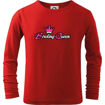 Chlapecké tričko Bowling queen - Triko dětské Long Sleeve - 122 cm/6 let ( Červená )