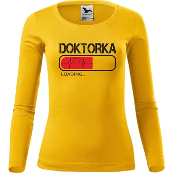 Dámské tričko DOBRÝ TRIKO Dámské bavlněné triko Doktorka loading Velikost: S, Barva: Žlutá