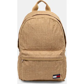 Sportovní batoh Batoh Tommy Jeans pánský, béžová barva, velký, hladký, AM0AM12912 80X, vel. ONE SIZE