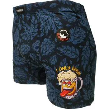 Pánské spodní prádlo Medoost Pánské bavlněné boxerky Drink G5129 Barva: tmavě modrá, modrá, Velikost: XL