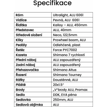 Dětské kolo Kolo CANULL AIR 20" ultra light černá