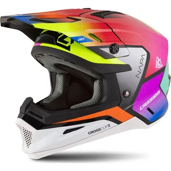 Helma na motorku Dětská motokrosová helma na motorku Cassida Cross Cup 2 Napa perleťová multicolor S