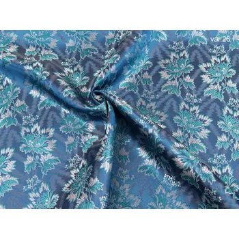 HEDVA ČESKÝ BROKÁT Ondrin 160 krojový brokát CHRYZANTÉMA MALÁ tyrkys petrol | 26