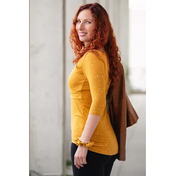 Krásná mamka Kojicí tričko TOUCH OF GOLD zlaté Velikost: XS