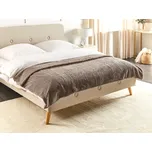 Přehoz na postel hnědý polyester 150 x 200 cm reliéfní vzor dekorativní dekorativní ložnice Beliani